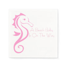 Seahorse Baby shower servet (meisje)