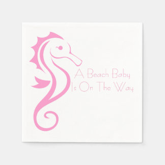 Seahorse Baby shower servet (meisje)