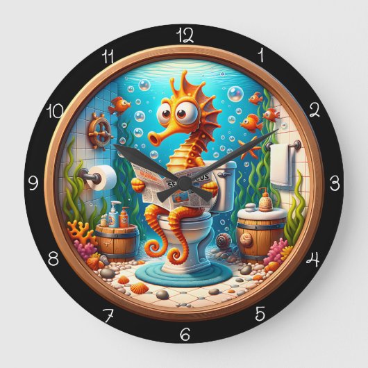 Seahorse Badkamer Reader Klok (Voorkant)