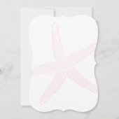 Seahorse Beach Baby Invite (meisje) Kaart (Achterkant)