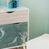 Seahorse Beach Blue White Coral Wood Decouting Tissuepapier