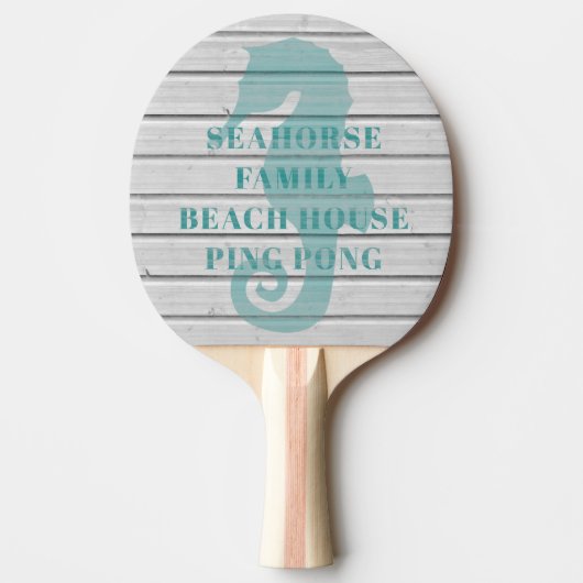 Seahorse Beach House Ping Pong Paddle Tafeltennisbatje (Voorkant)