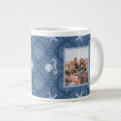 Seahorse Beach Navy Beste Nana Foto Moederdag Grote Koffiekop (Voorkant rechts)