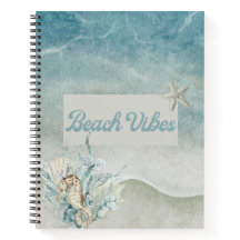 Seahorse Beach Theme Spiral Notitieboek