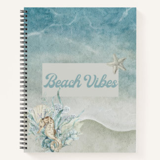 Seahorse Beach Theme Spiral Notitieboek