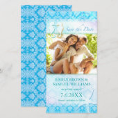 SeaHorse Beach trouwfoto Save the Date Kaart (Voorkant / Achterkant)