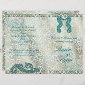 Seahorse Beach Wedding Program Flyer (Voorkant / Achterkant)