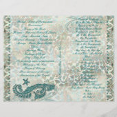 Seahorse Beach Wedding Program Flyer (Achterkant)