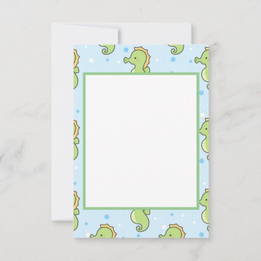 Seahorse Bedankkaart (Achterkant)