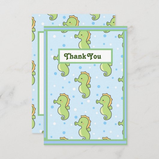 Seahorse Bedankkaart (Voorkant / Achterkant)