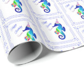Seahorse Birthday Cadeaupapier (Rol Hoek)