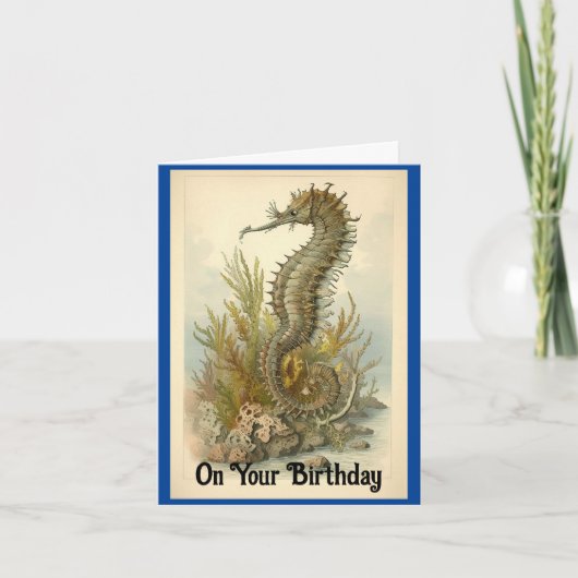  Seahorse Birthday Wenskaart Kaart (Voorkant)