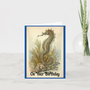Seahorse Birthday Wenskaart Kaart
