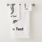 Seahorse Black Bad Handdoek (Insitu)