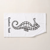 Seahorse Black Bad Handdoek (Handdoek)