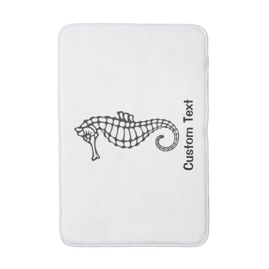 Seahorse Black Badmat (Voorkant Verticaal)