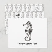 Seahorse Black Briefkaart (Voorkant / Achterkant)