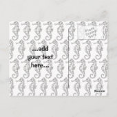 Seahorse Black Briefkaart (Achterkant)