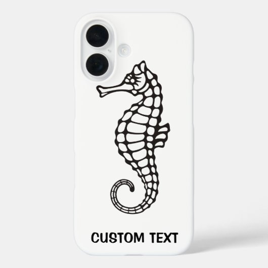 Seahorse Black Case-Mate iPhone Case (Achterkant)