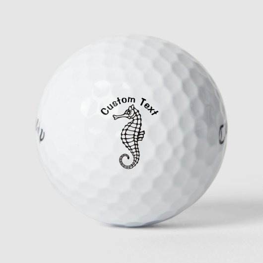Seahorse Black Golfballen (Voorkant)