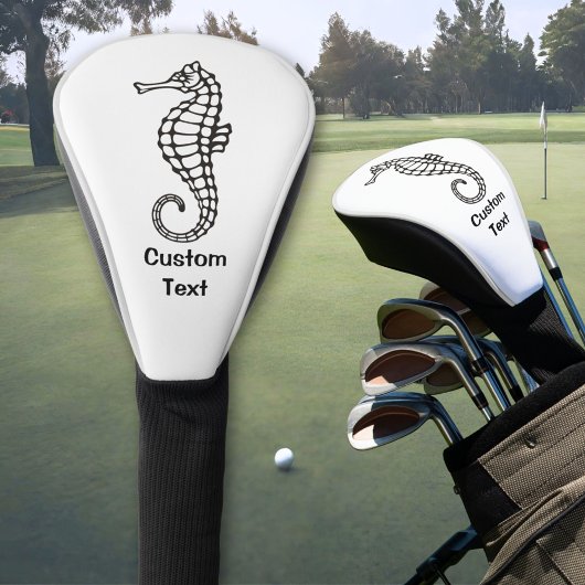 Seahorse Black Golfheadcover