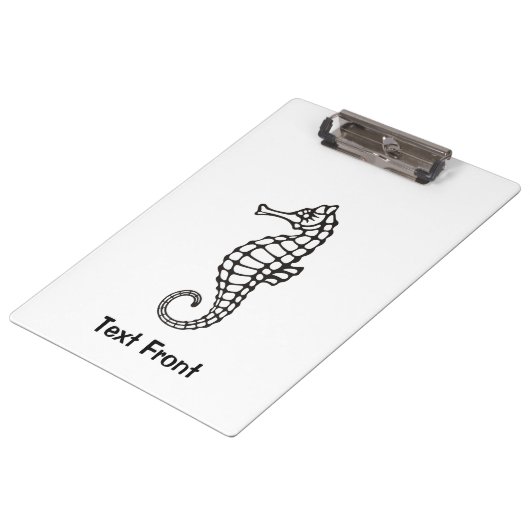 Seahorse Black Klembord (Gekanteld)