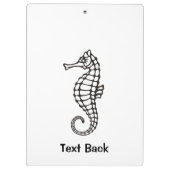 Seahorse Black Klembord (Achterkant)