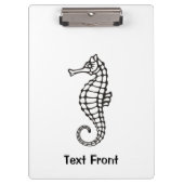 Seahorse Black Klembord (Voorkant)