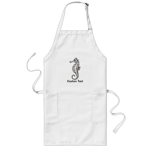 Seahorse Black Lang Schort (Voorkant)