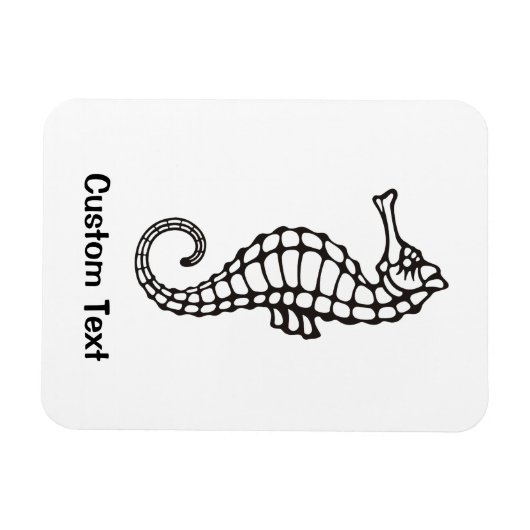 Seahorse Black Magneet (Horizontaal)