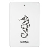 Seahorse Black Mini Klembord (Achterkant)