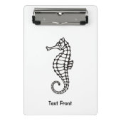 Seahorse Black Mini Klembord (Voorkant)