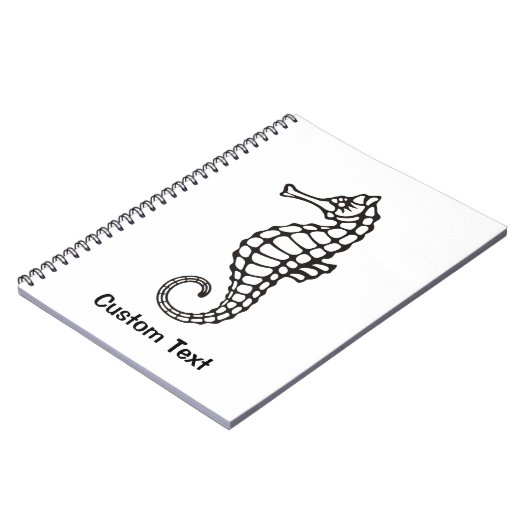 Seahorse Black Notitieboek (Linkerzijde)