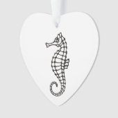 Seahorse Black Ornament (voorkant)