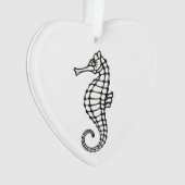Seahorse Black Ornament (voorkant)