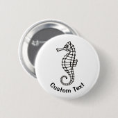 Seahorse Black Ronde Button 5,7 Cm (Voorkant /achterkant)