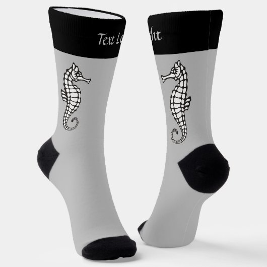 Seahorse Black Socks Sokken (Gebogen)