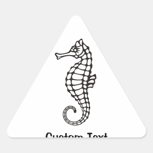 Seahorse Black Sticker (Voorkant)
