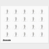 Seahorse Black Sticker (Vel)