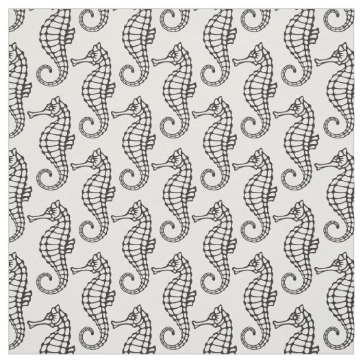Seahorse Black Stof (Swatch)