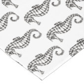 Seahorse Black Tafelkleed (Gekanteld)