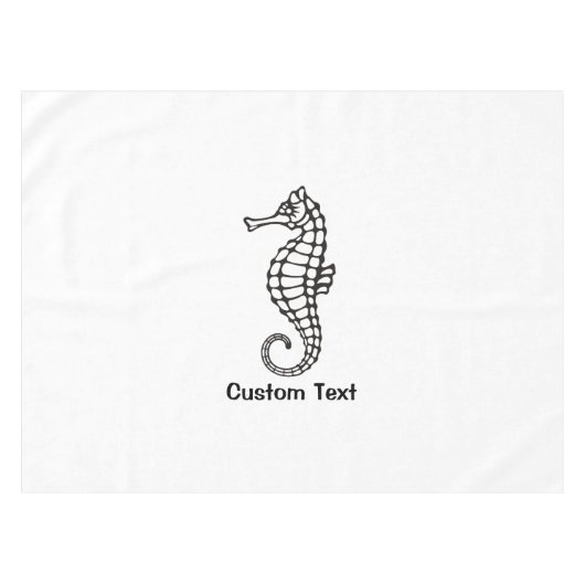 Seahorse Black Tafelkleed (Voorkant (Horizontaal))