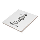 Seahorse Black Tegeltje (Zijkant)