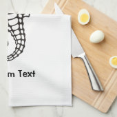 Seahorse Black Theedoek (Quarter Fold)