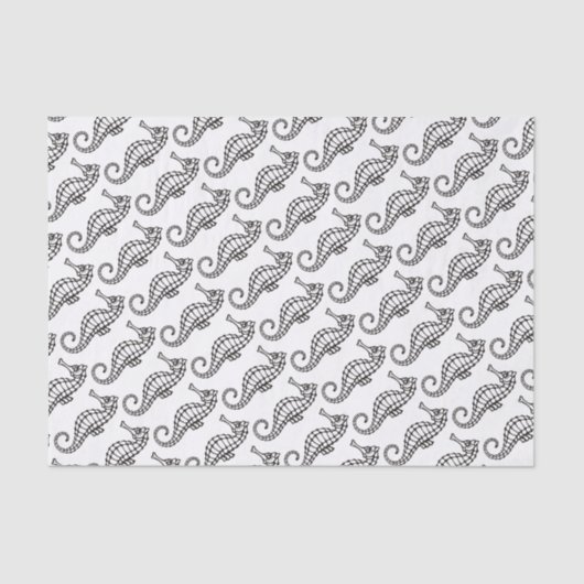 Seahorse Black Tissuepapier (Voorkant)