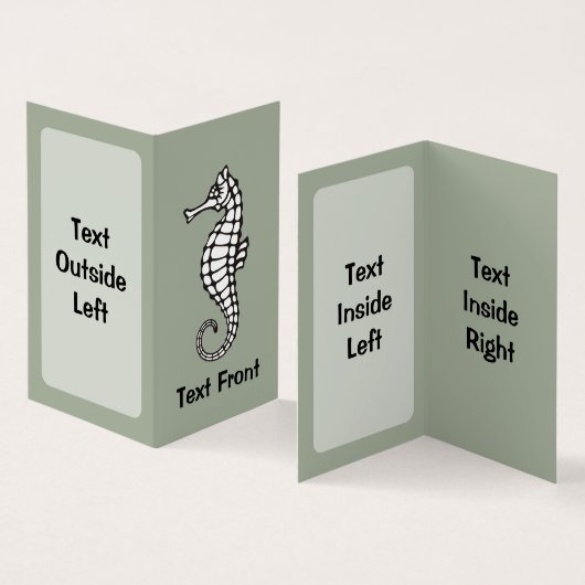 Seahorse Black Visitekaartje (Binnen en buitenkant)