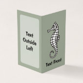 Seahorse Black Visitekaartje (Buitenkant)