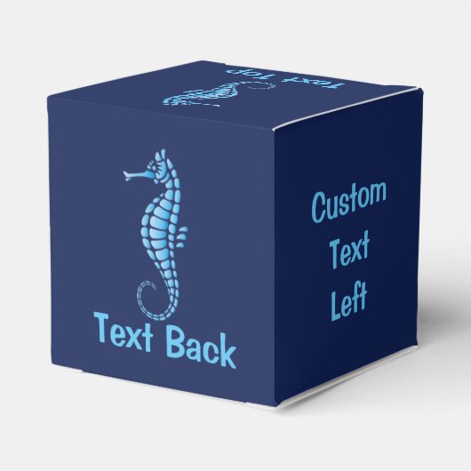 Seahorse Blue Bedankdoosjes (Achterkant)