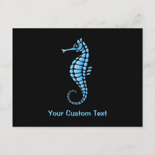 Seahorse Blue Briefkaart