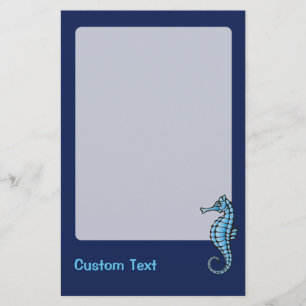 Seahorse Blue Briefpapier